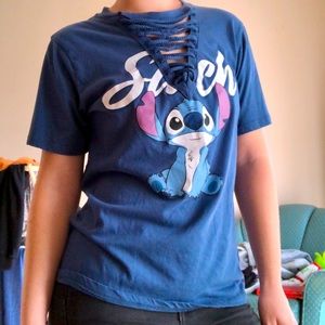 Disney Lilo & Stitch T-Shirt with Lace-Up Front